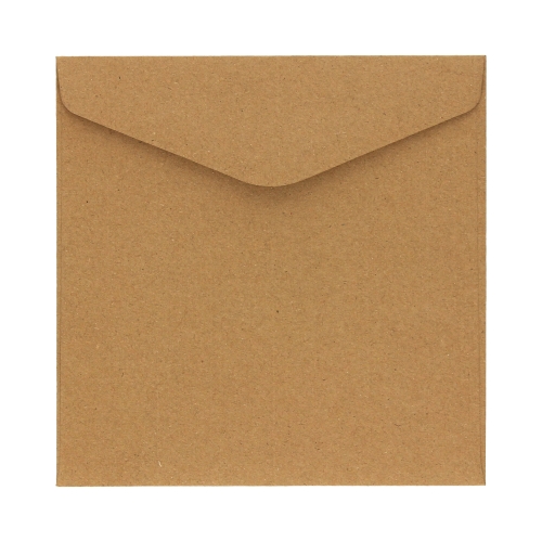 Baza do kartek ozdobnych - karnet + koperta 145x145 Kraft ciemnybeż (5)