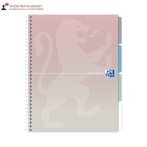 Kołozeszyt B5/80 kratka pastel Project Book Oxford 400182995