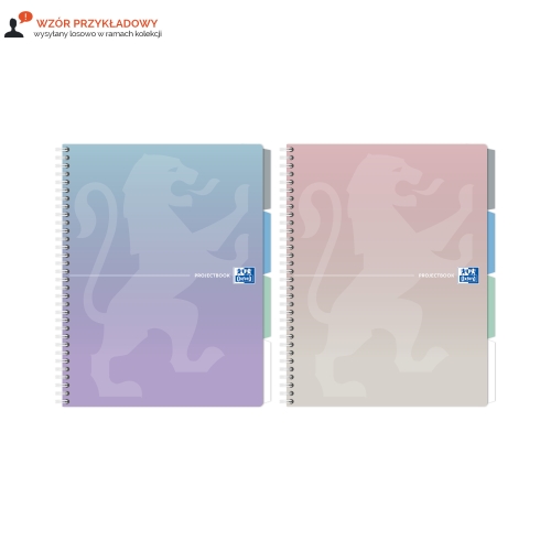 Kołozeszyt B5/80 kratka pastel Project Book Oxford 400182995