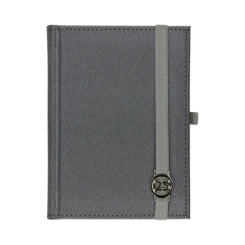 Kalendarz książkowy B6 z gumką srebrny Cross Dzienny