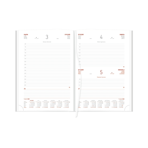 Kalendarz książkowy B5 Vivella beż 216B5DB Dzienny