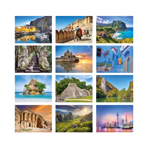 Kalendarz wieloplanszowy Podróże Po Kontynentach RW11