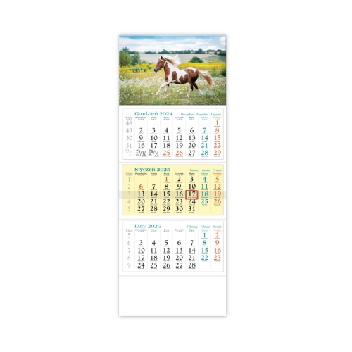 Kalendarz trójdzielny Konik KT13