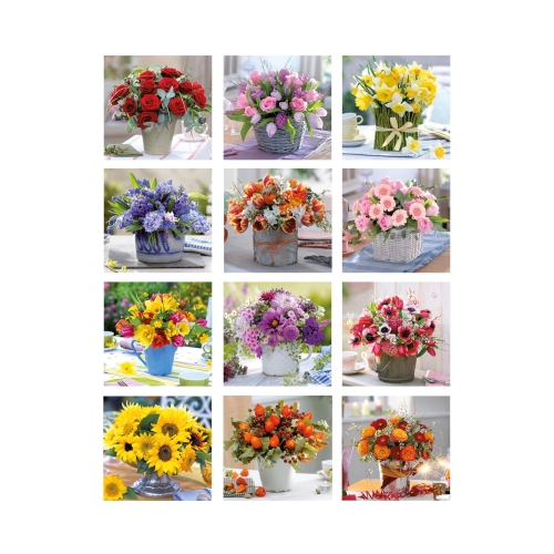 Kalendarz wieloplanszowy Bukiety Kwiatów RW14