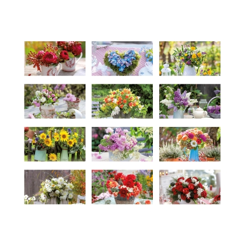 Kalendarz ścienny notatnikowy Kompozycje kwiatowe WN02