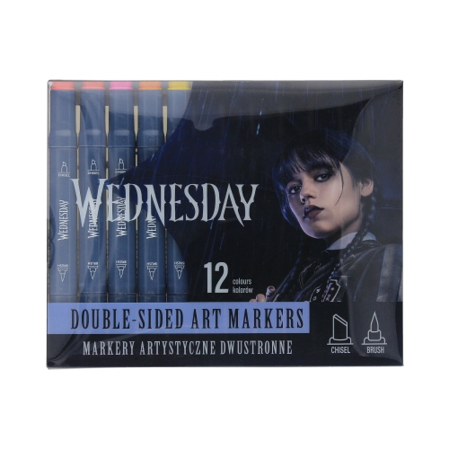 Marker artystyczny 12kol dwustronny Wednesday 207024051