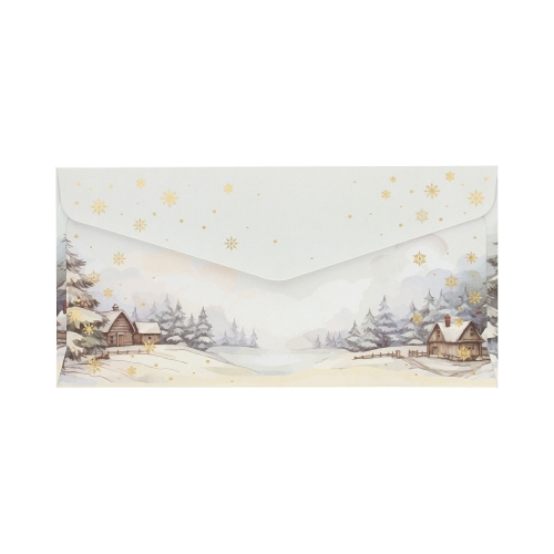 Zestaw karnet + koperta DL Magia Zimy - 5szt.