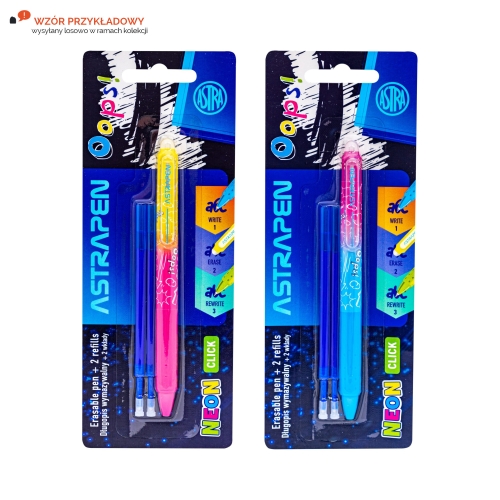 Długopis wymazywalny + wkłady Astra OOPS! Neon 201024016