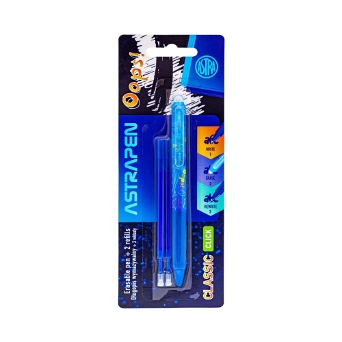 Długopis wymazywalny + wkłady Astra OOPS! Click 201024019