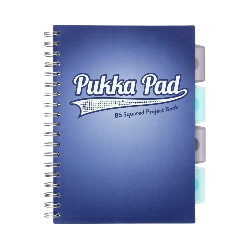 Kołozeszyt B5/100 kratka Pukka Pad Project Book Navy granatowy