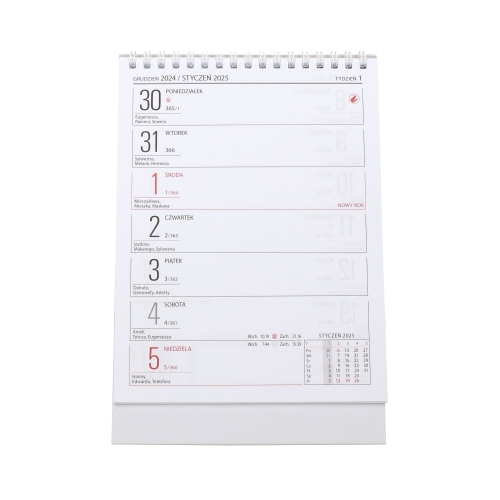 Kalendarz biurowy stojacy pionowy Merkury H5