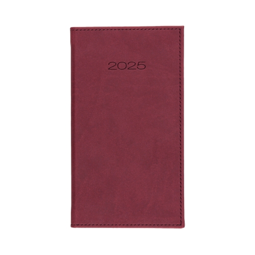 Kalendarz kieszonkowy A6 Vivella bordowy 11T