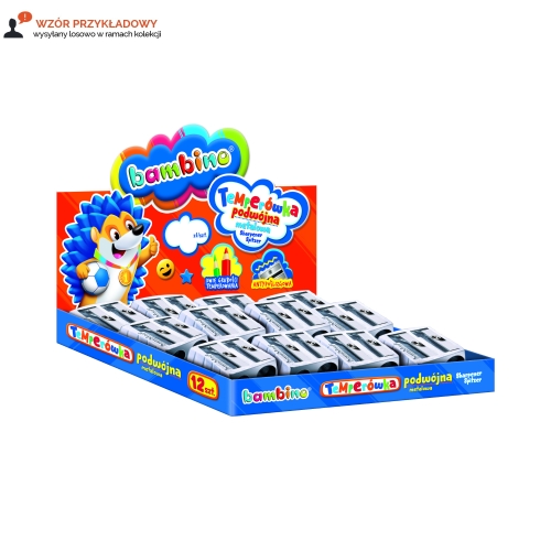 Temperówka podwójna metalowa Bambino - 12szt.