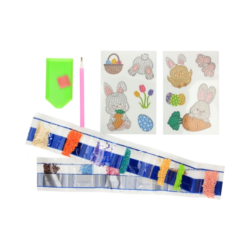 Haft diamentowy naklejki Króliczek Pisanki