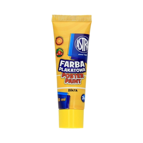 Farba plakatowa żółta 30ml Astra