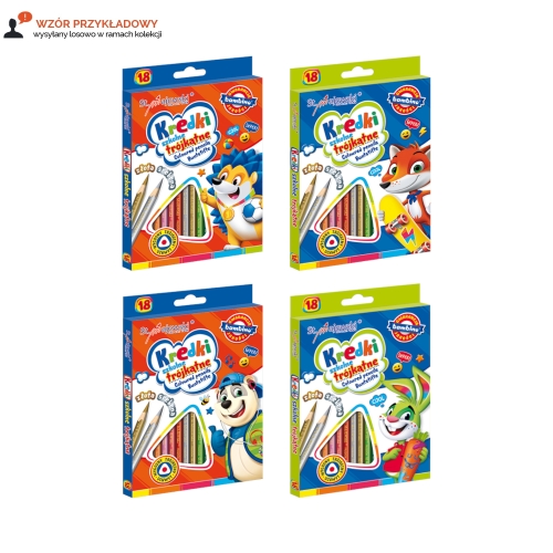 Kredki ołówkowe 18kol 18cm Bambino