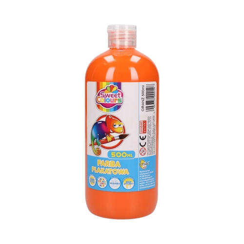 Farba plakatowa pomarańczowa 500ml Sweet Colours Otocki FP500POM