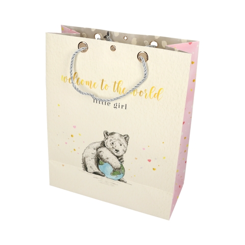 Torebki ozdobne papierowe 32x12x26 Little Girl L - 5szt.