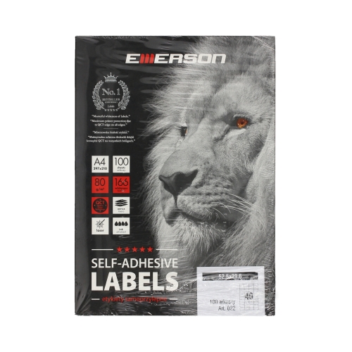 Etykiety uniwersalne 52.5x29.6/40 białe Emerson (100)
