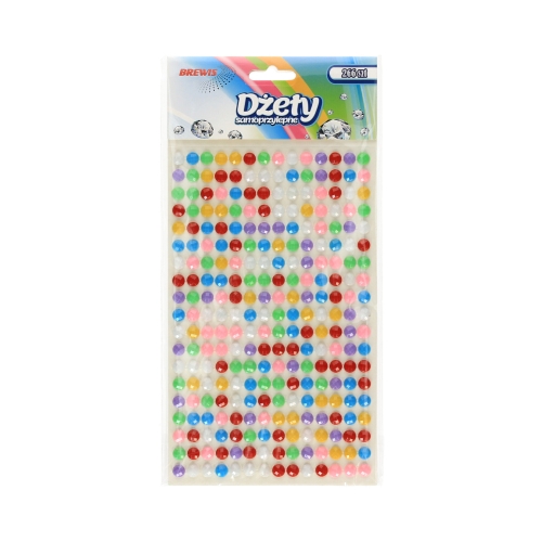 Dżety samoprzylepne pastelowe 6mm Brewis DS104
