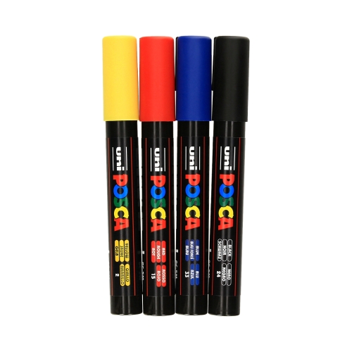 Marker plakatowy 1.8-2.5mm 4kol Posca PC5M