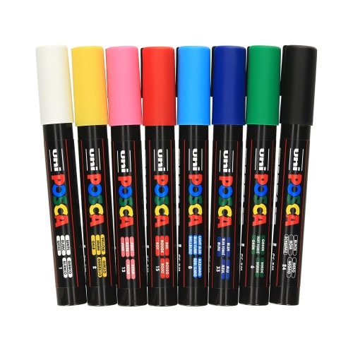 Marker plakatowy 1.8-2.5mm 8kol Posca PC5M