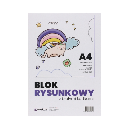 Blok rysunkowy A4/20 biały 70g Wektor