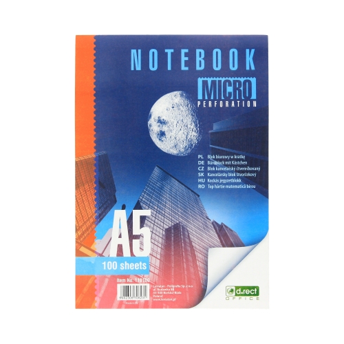 Blok notatnikowy A5/100 kratka perforacja DRect