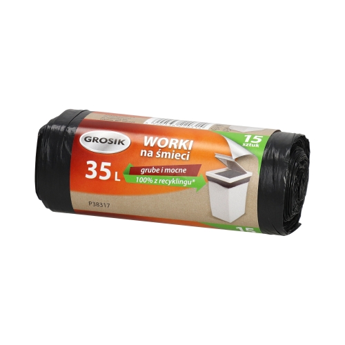 Worki na śmieci 35l czarne LD Grosik (15)