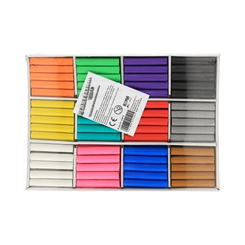 Plastelina zestaw 120szt - 12kol. po 10szt. - KOMA plast