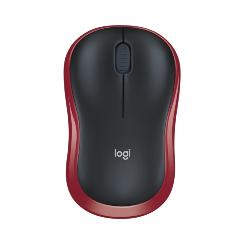 Mysz optyczna bezprzewodowa USB czarno/czerwona Logitech M185