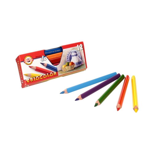 Kredki ołówkowe 12kol Jumbo Tricolor KIN 3152