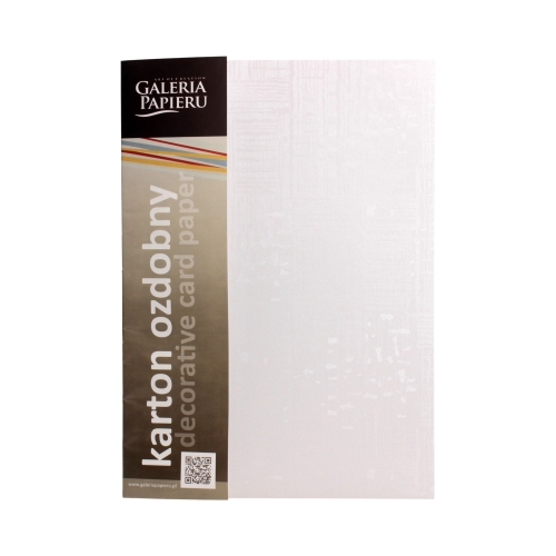 Karton ozdobny A4 220g Satyna/biały - 20 ark.