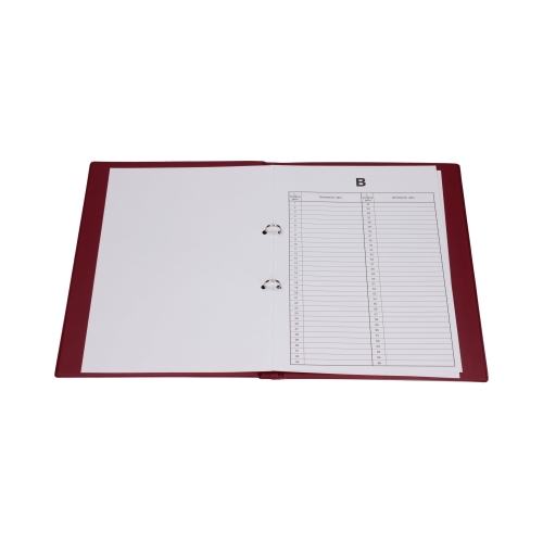Teczka akta osobowe 2r/PP bordowa Biurfol ABCDE