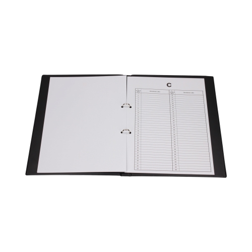 Teczka akta osobowe 2r/PP czarna Biurfol ABCDE