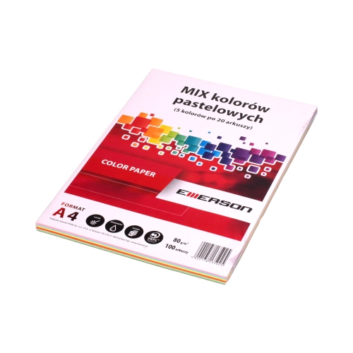 Papier ksero A4 80g mix/pastel Emerson (100)