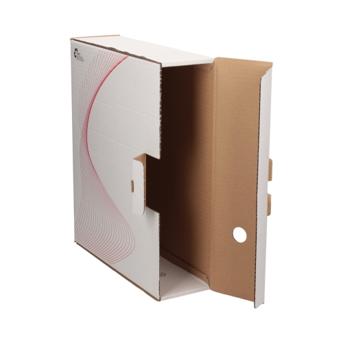Pudło archiwizacyjne 345x295x90 białe na segregator