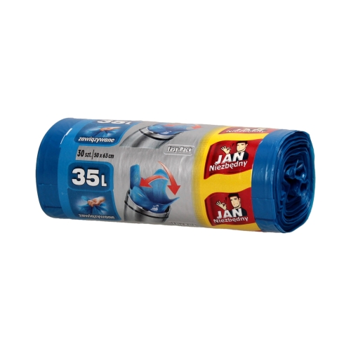 Worki śmieci 35l niebieskie wiązane EasyPack (30)