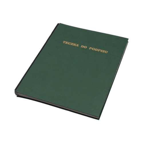 Książka podpis 19k ciemnozielona Delfin