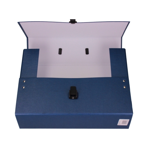 Teczka rączka A4 granatowa 100mm MAXI Delfin