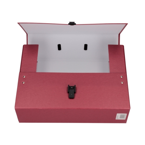 Teczka rączka A4 bordowa 100mm MAXI Delfin