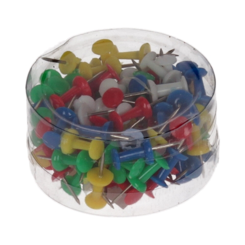 Pinezki tablicowe beczułki zasobnik DRect - 100 szt. w opak.