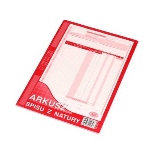Arkusz spisu A4 MP 341-1