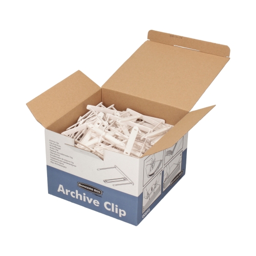 Klips archiwizacyjny biały - dł. 85mm - Fellowes - opak. 100szt.
