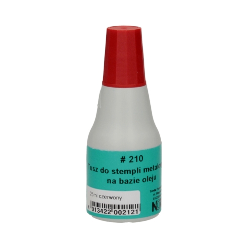 Tusz stemple 25ml czerwony metalowe Noris 210