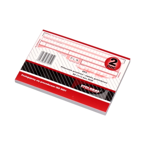 Polecenie przelewu A6 1+1 bez/OCR Stolgraf PP5