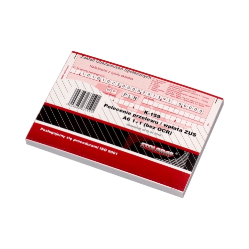 Polecenie przelewu A6 ZUS bez/OCR Stolgraf K159