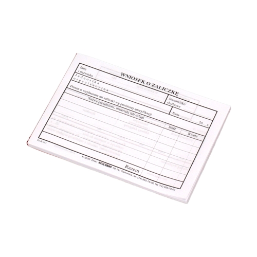 Wniosek zaliczka A6 Stolgraf K32/50