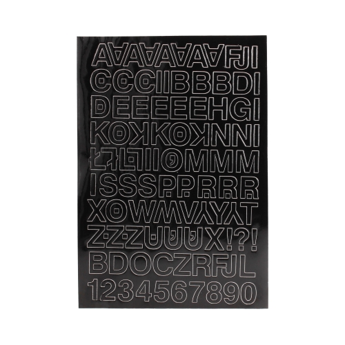 Litery samoprzylepne 20mm czarne