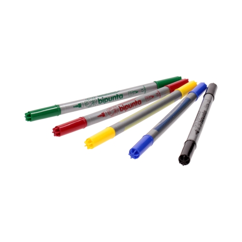 Flamastry 10kol dwustronne Bipunta Fibracolor